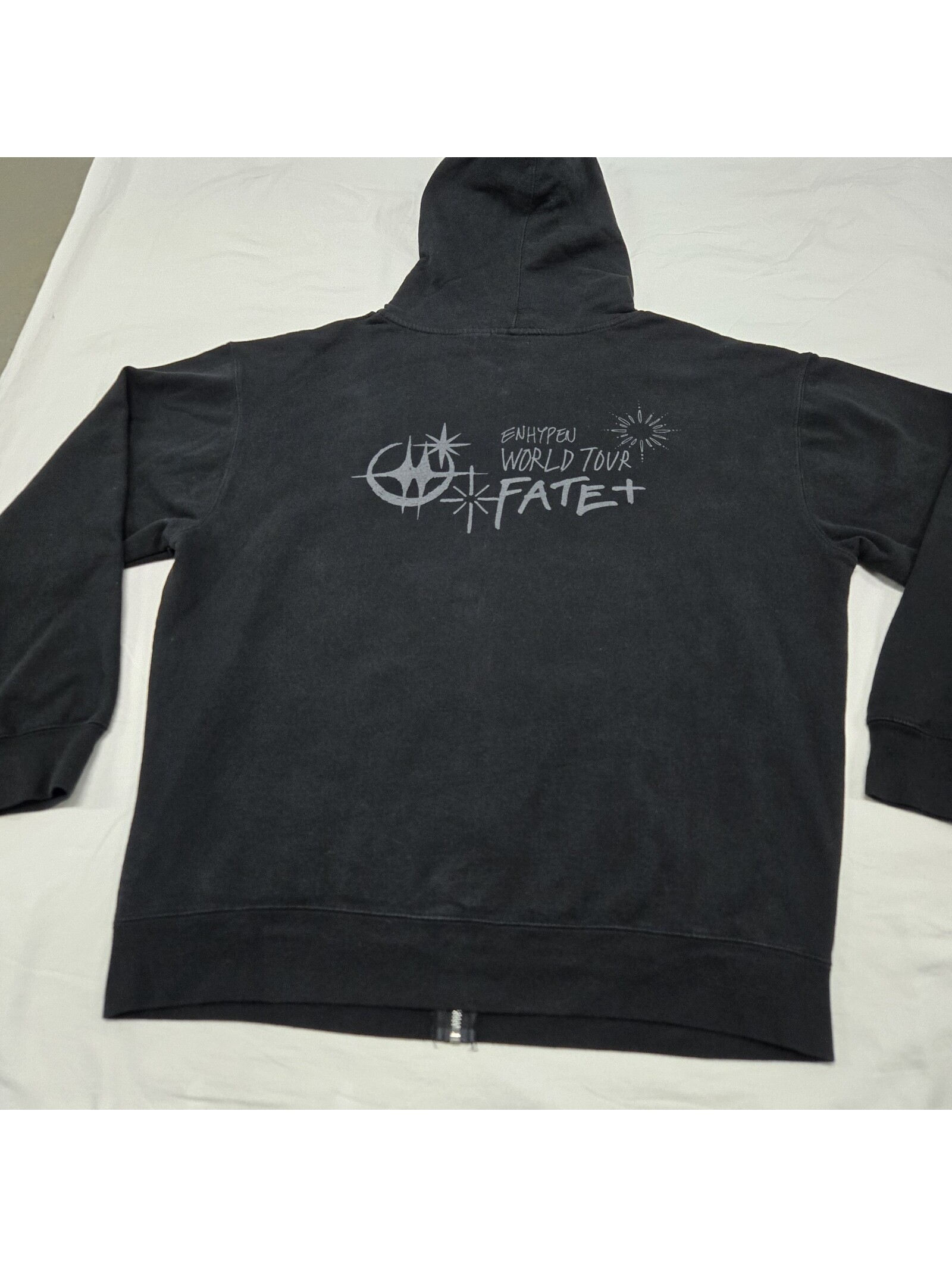 Size Xl Black Enhypen Hoodie World Tour Fate+ 2024 Tour K-Pop Merch Zip Up Adult